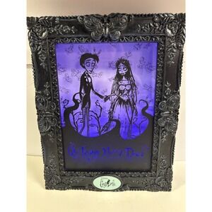 Tim Burton Corpse Bride LightUp Shadow Box WallArt Victor Emily Purple LED Works